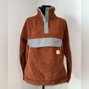Carhartt Rust Sherpa Fleece with Gray Trim